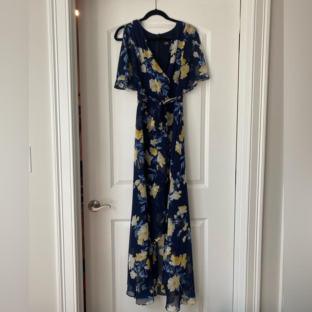 Navy floral dress